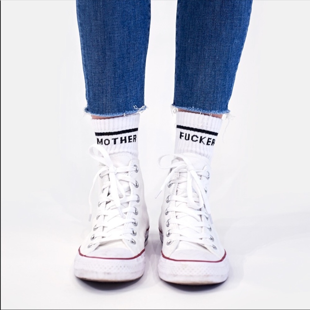 NWT MOTHER F**CKER TUBE SOCKS BY MOTHER JEANS